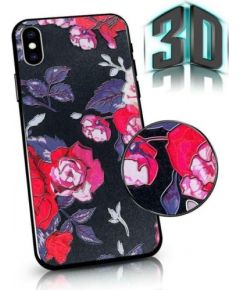 Mocco Flowers Aizmugurējais Apvalks 3D Priekš Apple Iphone 11 MAX Melns