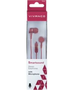 Vivanco наушники + микрофон Smartsound, красный (38012)