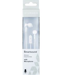 Vivanco наушники + микрофон Smartsound, белый (38010)