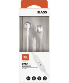 JBL Earbuds austiņas, hromētas - JBLT205CRM