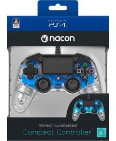 Nacon Compact Controller Wired - Illuminated Blue (PS4)