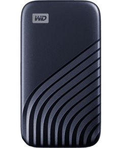 Sandisk WD My Passport External SSD 500GB  USB 3.2, Midnight Blue, 1050MB/s Read, 1000MB/s Write, PC & Mac Compatiable