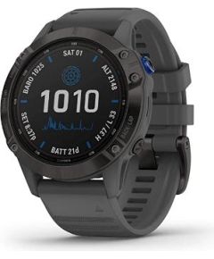 Garmin fenix 6 Pro Solar, Black w/ Slate Band / 010-02410-11