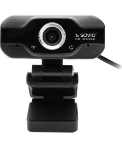Savio CAK-01 Web Kamera Full HD 1080P ar Mikrofonu Melna
