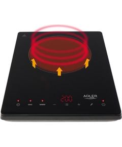 Adler Hob AD 6513 Number of burners/cooking zones 1, Induction, LCD Display, Black