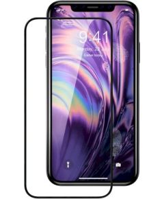 Fusion Full Glue 5D Tempered Glass Aizsargstikls Pilnam Ekrānam Apple iPhone 11 Pro Melns