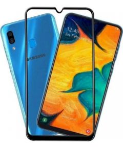 Fusion Full Glue 5D Tempered Glass Aizsargstikls Pilnam Ekrānam Samsung A105 Galaxy A10 Melns