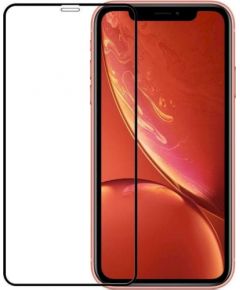 Fusion Full Glue 5D Tempered Glass Aizsargstikls Pilnam Ekrānam Apple iPhone XR Melns