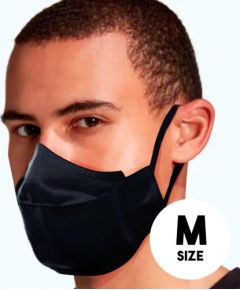 Mocco Текстильные двухслойные многоразовые маскa M размер / черные