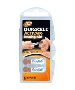 Duracell Hearing Aid 312 A312 6 pack