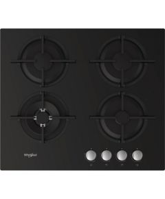 Whirlpool AKT625NB gāzes plīts virsma 60cm melna uz stikla