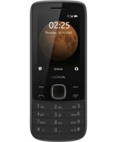 Nokia 225 4G TA-1316 Black, 2.4 ", TFT, 240 x 320 pixels, 64 MB, 128 MB, Dual SIM, Nano-SIM, 3G, Bluetooth, 5.0, USB version MicroUSB, Built-in camera, Main camera 0.3 MP, 1150 mAh