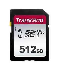 TRANSCEND SDXC 512GB C10 Atmiņas karte UHS-I U3, Class 10, UHS Video Speed Class 30 (V30)