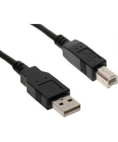 Omega OUAB1 USB 2.0 A-plug AM-BM Printera vads 1.5m Melns
