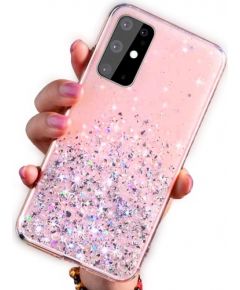 Fusion Glue Glitter Back Case Silikona Aizsargapvalks Priekš Apple iPhone 11 Pro Rozā