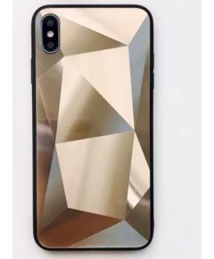 Fusion Diamond Stone Back Case Silikona Aizsargapvalks Priekš Apple iPhone 11 Pro Zeltains