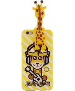 Fusion Giraffe Back Case Silikona Aizsargapvalks Priekš Apple iPhone X / XS Dzeltens