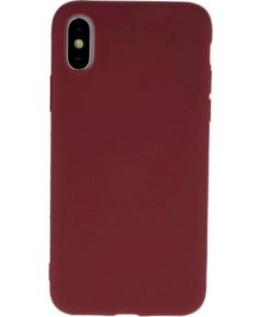 Fusion Soft Matte Back Case Silikona Aizsargapvalks Priekš Apple iPhone 11 Pro Tumši Sarkans