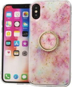 Fusion Marble Ring Back Case Silikona Aizsargapvalks Priekš Apple iPhone 11 Pro Rozā