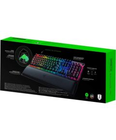 Razer Green Switch, Gaming, RGB LED light, Nordic Layout, Black, 2.4Ghz Wireless, Wired, Bluetooth, BlackWidow V3 Pro, Wireless connection Клавиатуры
