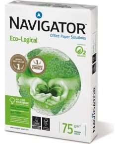 Papīrs NAVIGATOR ECO-LOGICAL A4 75g/m2, 500 loksnes/iepakojumā