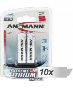 10x2 Ansmann Lithium Mignon AA LR 6 Extreme