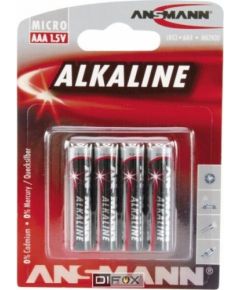 1x4 Ansmann Alkaline Micro AAA LR 03 red-line