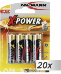 20x4 Ansmann Alkaline Mignon AA LR 6 X-Power