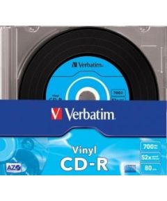 Matricas CD-R AZO Verbatim 700MB Vinyl 1x-52x, 10 Pack Slim