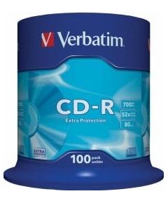 Matricas CD-R Verbatim 700MB 1x-52X Extra Protection, 100 Pack Spindle