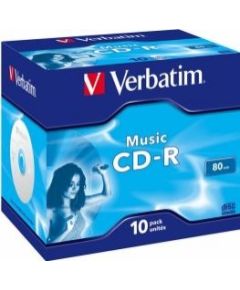 Matricas CD-R Audio Verbatim 80Min Music 10 Pack Jewel