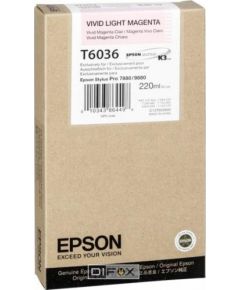 Epson ink cartridge vivid light magenta T 603  220 ml     T 6036