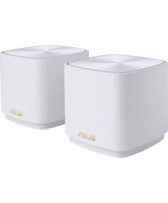 Asus AX1800 Wireless Dual Band Mesh Router ZenWiFi AX Mini XD4 (2 pack) 802.11ax, 1800+1201 Mbit/s, 10 Mbit/s, Ethernet LAN (RJ-45) ports 2, Mesh Support Yes, MU-MiMO Yes, White