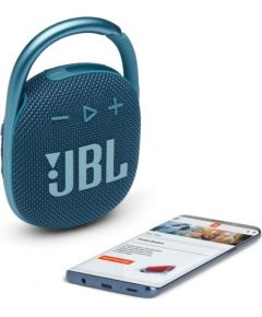 JBL ūdensizturīga portatīvā skanda ar karabīni, zila - JBLCLIP4BLU