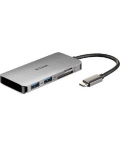 D-LINK USB-C 6-port USB 3.0 hub HDMI