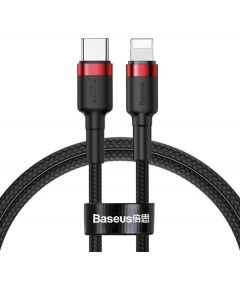 Baseus Cafule CATLKLF-91 USB-C -> Lightning Datu un Uzlādes vads 18W / PD 2.0 / 100 cm Melns - Sarkans