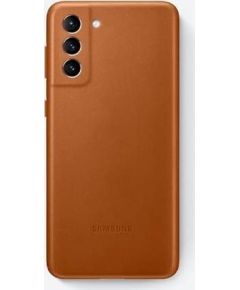 Samsung - Galaxy S21 Plus Leather Cover Brown