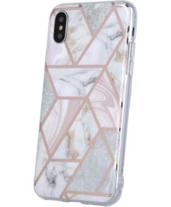 Fusion Geometric Marble Силиконовый чехол для Apple iPhone 12 Mini розовый