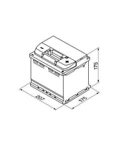 Akumulators 44Ah 440A BERGA POWER 207x175x175-+