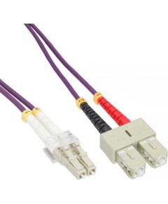 InLine Patchcord światłowodowy LC/SC, 50/125µm, OM4 5m (88645P)