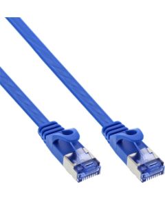 InLine Płaski Patch kabel, U/FTP, Cat.6A, niebieski, 10m