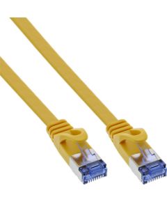 InLine Flat Patch kabel, U/FTP, Cat.6A, żółty, 7m