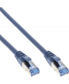 InLine Patch Cable - S / FTP (PiMf) - Cat.6A - 500MHz - Halogen Free - Copper - Blue - 15m (76815B)