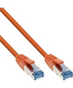 InLine Patch Cable - S / FTP (PiMf) - Cat.6A - 500MHz - Halogen Free - Copper - Orange - 15m (76815O)