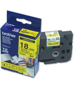 Brother TZe-641 Laminated Tape Black On Yellow, TZe, 8 m, 1.8 cm