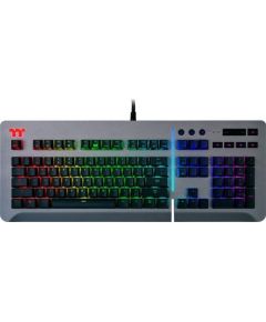 Thermaltake Gaming Keyboard Level 20 RGB Titanium Cherry MX Blue klaviatūra KB-LVT-BLSRUS-01