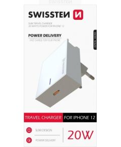 Swissten Premium 20W Tīkla Lādētājs priekš visiem iPhone 12 sērijas modeļiem Balts