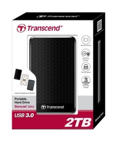 Transcend StoreJet 25A3 2TB USB 2.0/3.0 2,5'' HDD antishock / fast backup