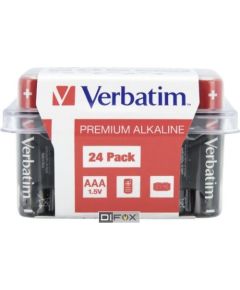 1x24 Verbatim Alkaline battery Micro AAA LR 03 PVC Box    49504