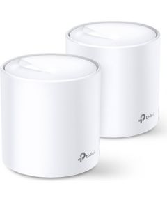 TP-Link Deco X20(2-pack) Whole Home Mesh Wi-Fi System 2x10/100/1000 ports,2.4GHz/5GHz,802.11ax,574+1201Mbps,4xInternal Antennas per Deco uni